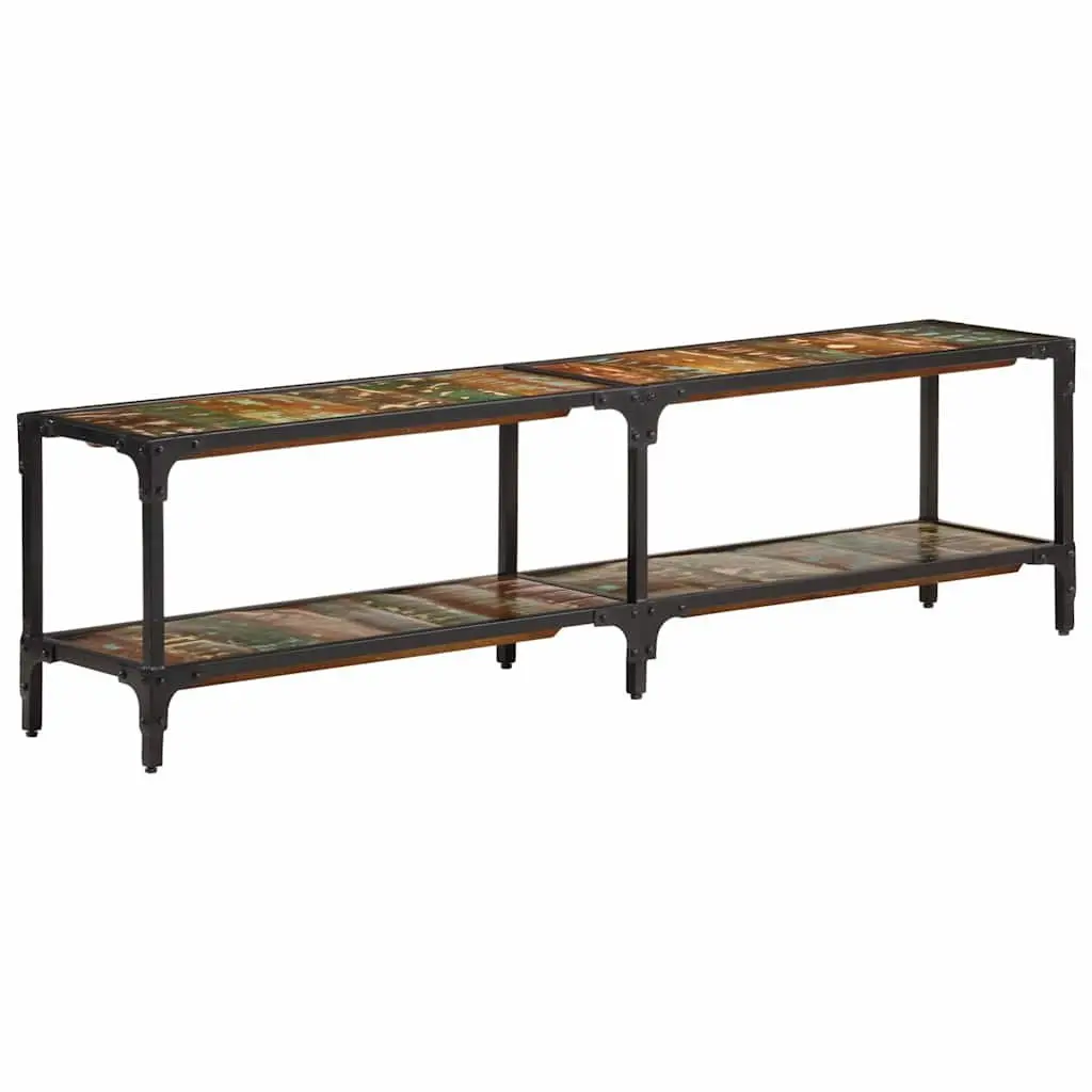 TV Cabinet Vintage Antique Style 150x30x41 cm Solid Reclaimed Wood Multicolour