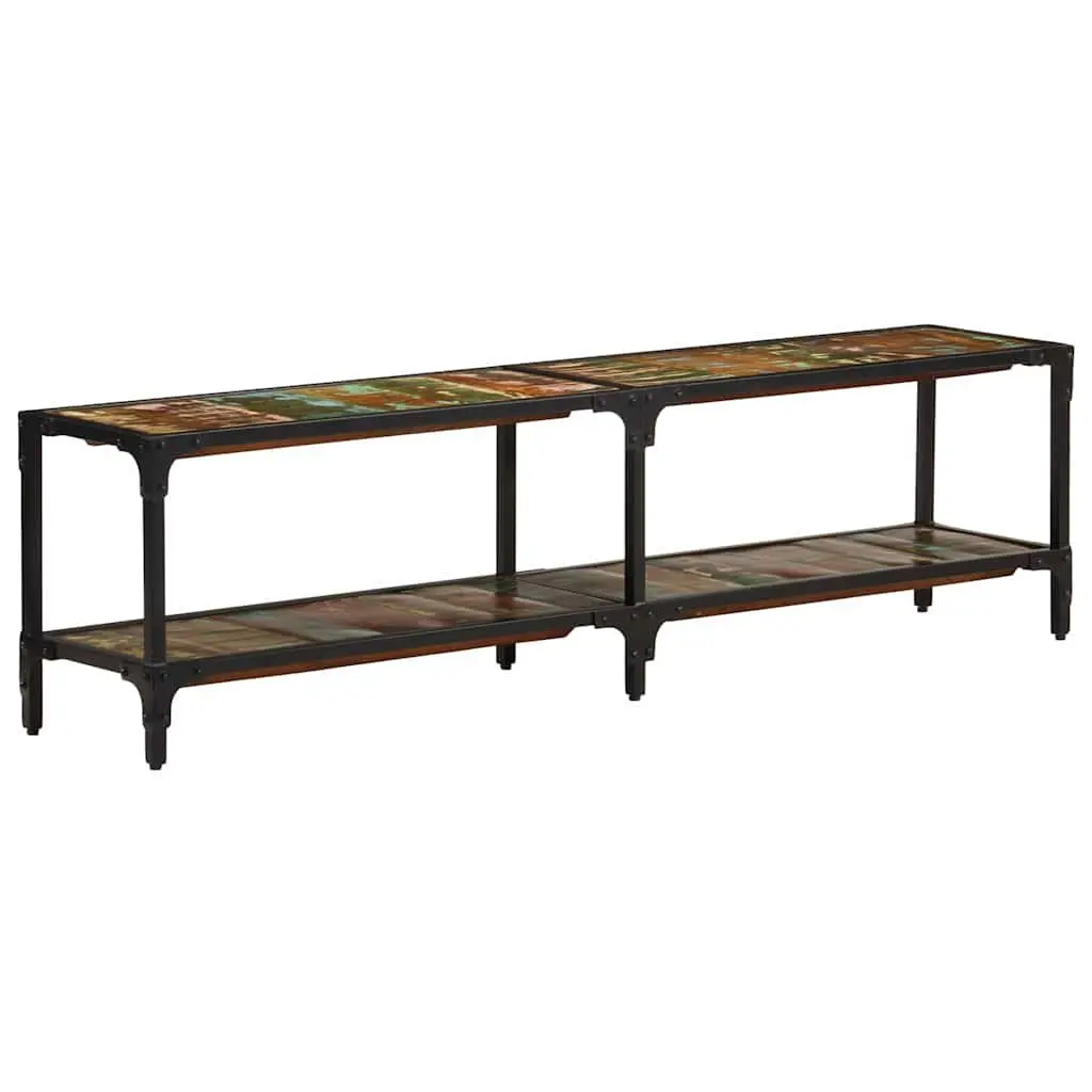 TV Cabinet Vintage Antique Style 150x30x41 cm Solid Reclaimed Wood Multicolour