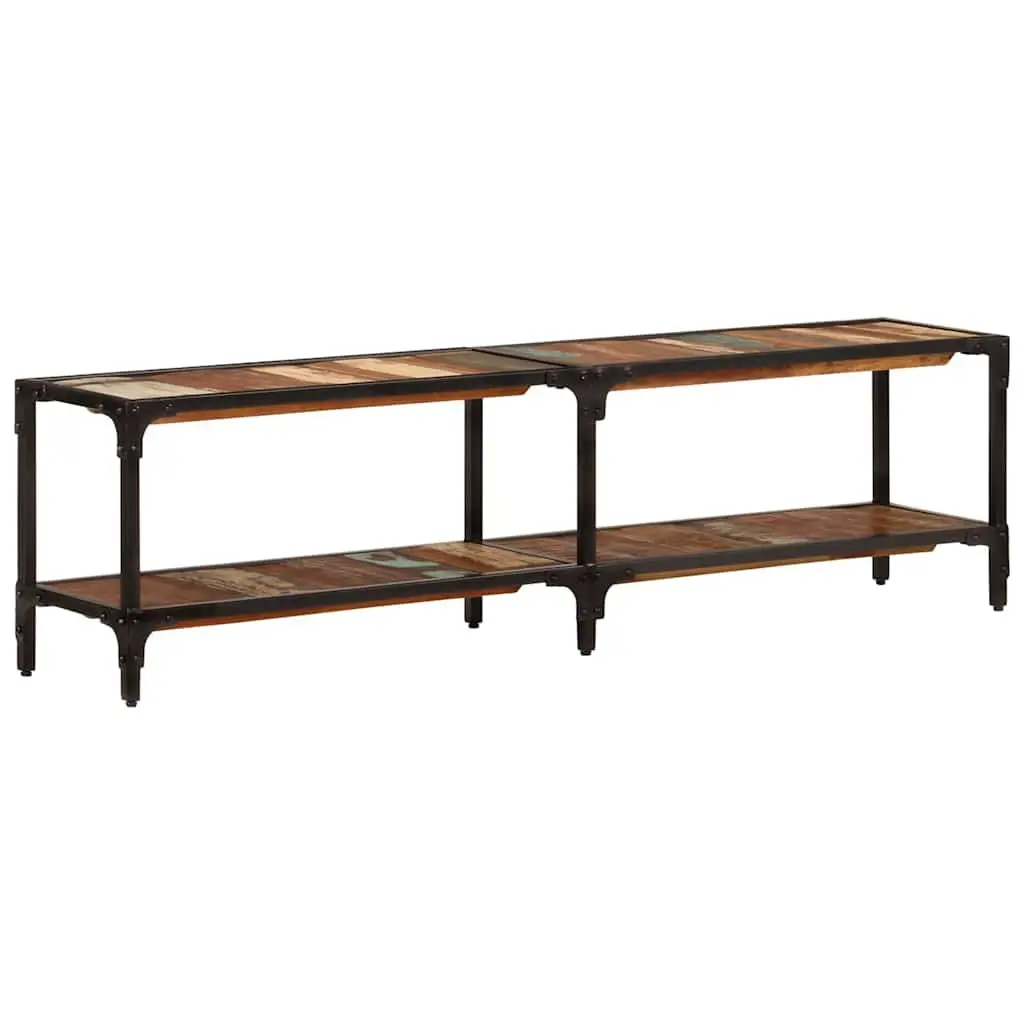 TV Cabinet Vintage Antique Style 150x30x41 cm Solid Reclaimed Wood Multicolour