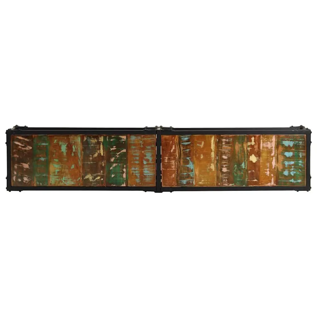 TV Cabinet Vintage Antique Style 150x30x41 cm Solid Reclaimed Wood Multicolour