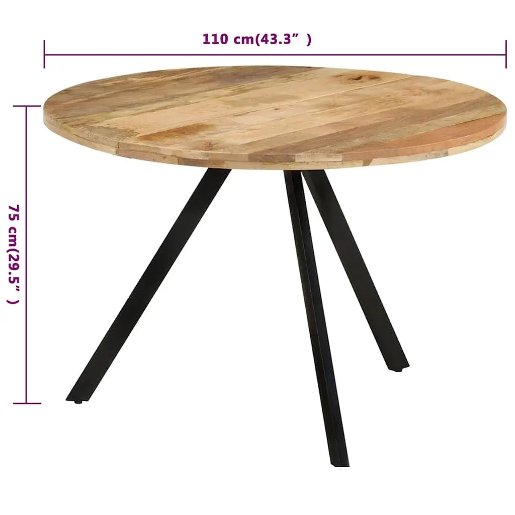 110x75cm Dining Table in Brown