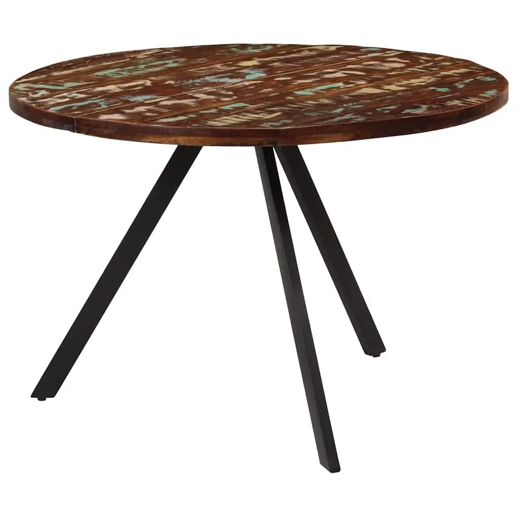 Dining Table Vintage Style 110x75 cm Solid Reclaimed Wood Multicolour