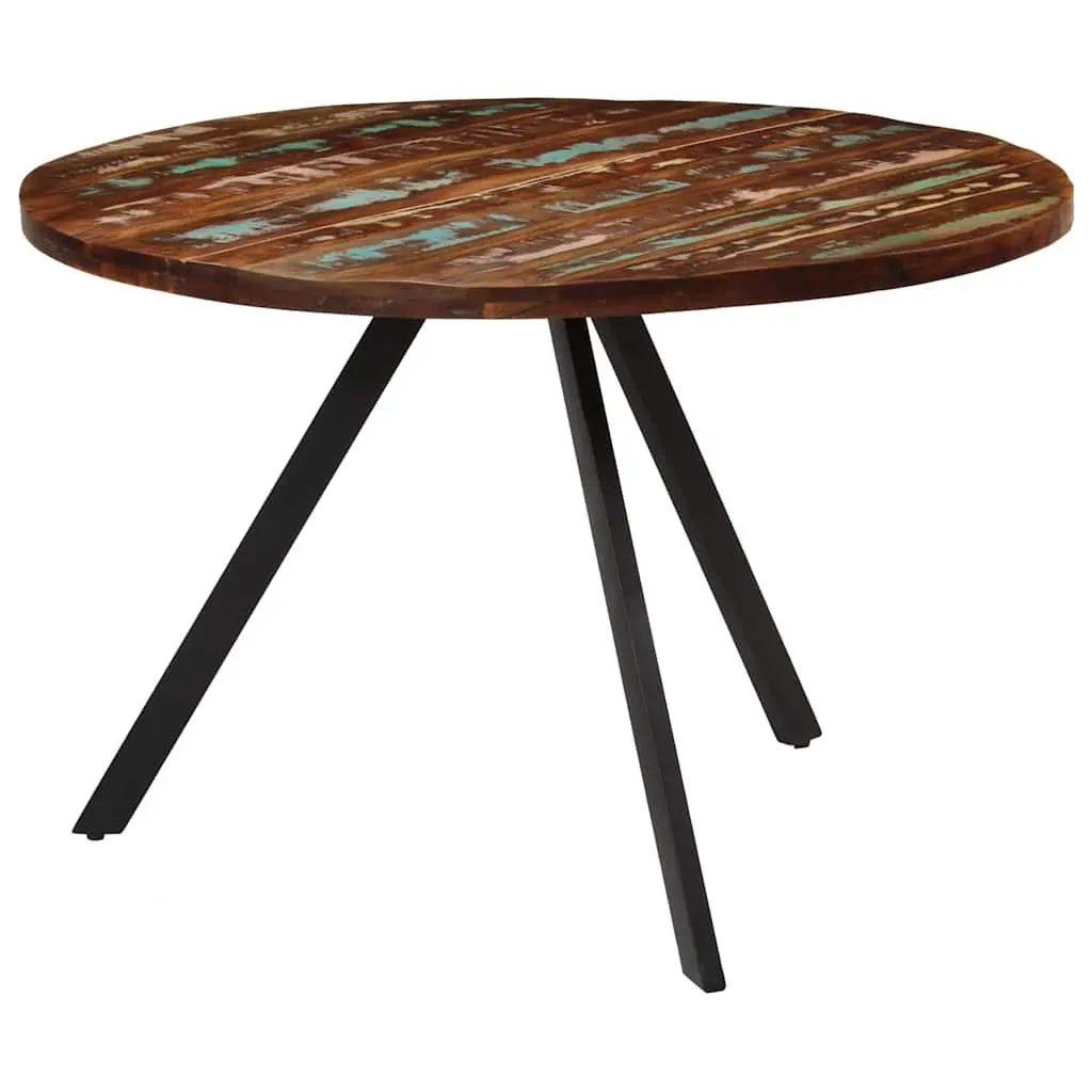 Dining Table Vintage Style 110x75 cm Solid Reclaimed Wood Multicolour