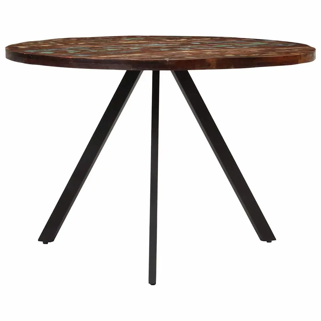 Dining Table Vintage Style 110x75 cm Solid Reclaimed Wood Multicolour