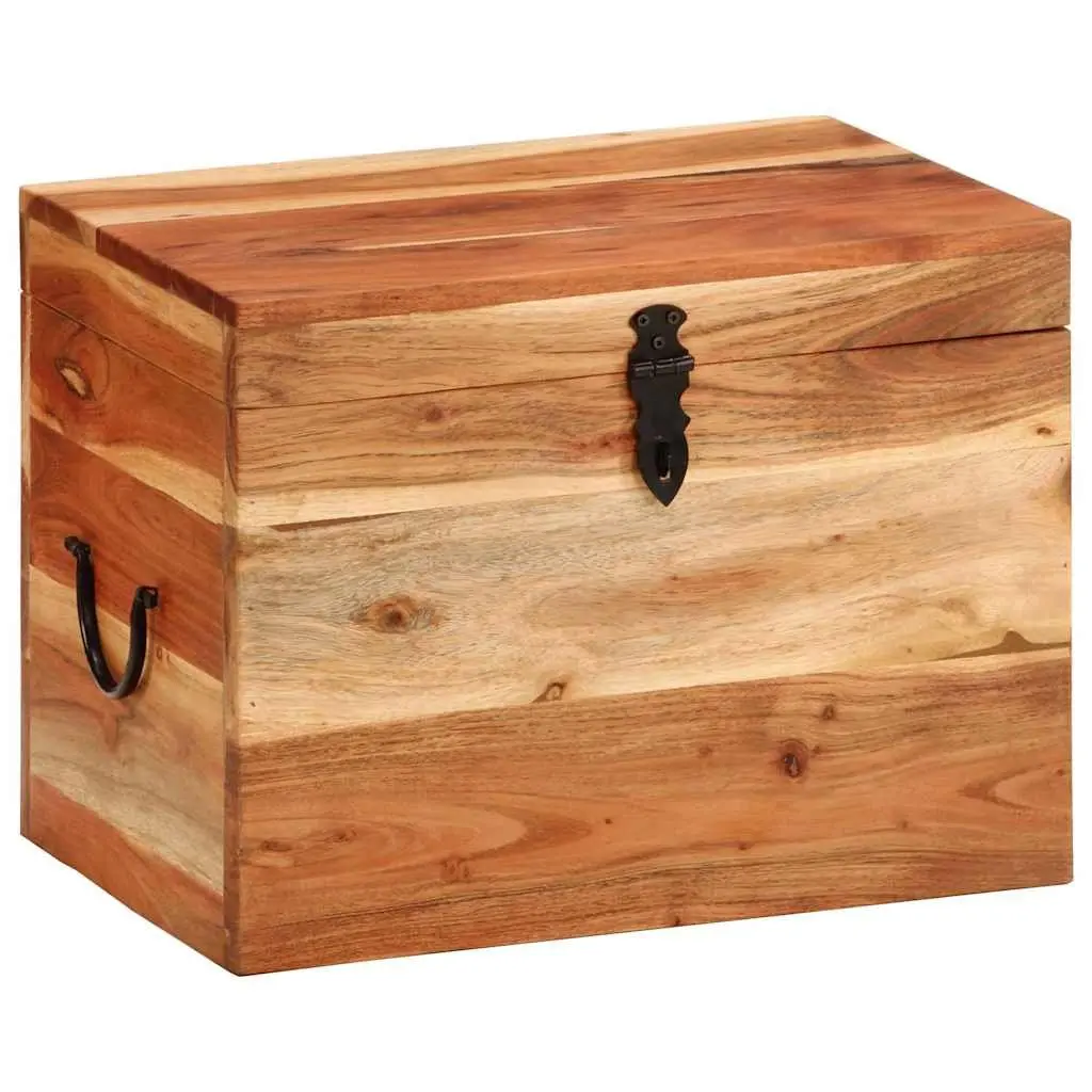 Storage Chest Solid Wood Acacia 39x28x31cm Brown
