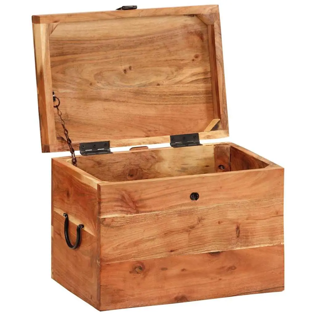 Storage Chest Solid Wood Acacia 39x28x31cm Brown