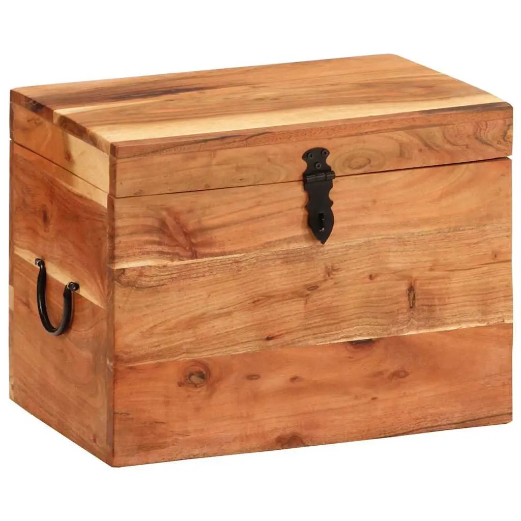 Storage Chest Solid Wood Acacia 39x28x31cm Brown