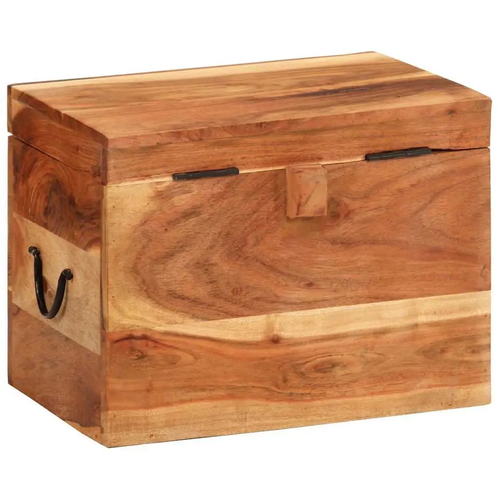 Storage Chest Solid Wood Acacia 39x28x31cm Brown