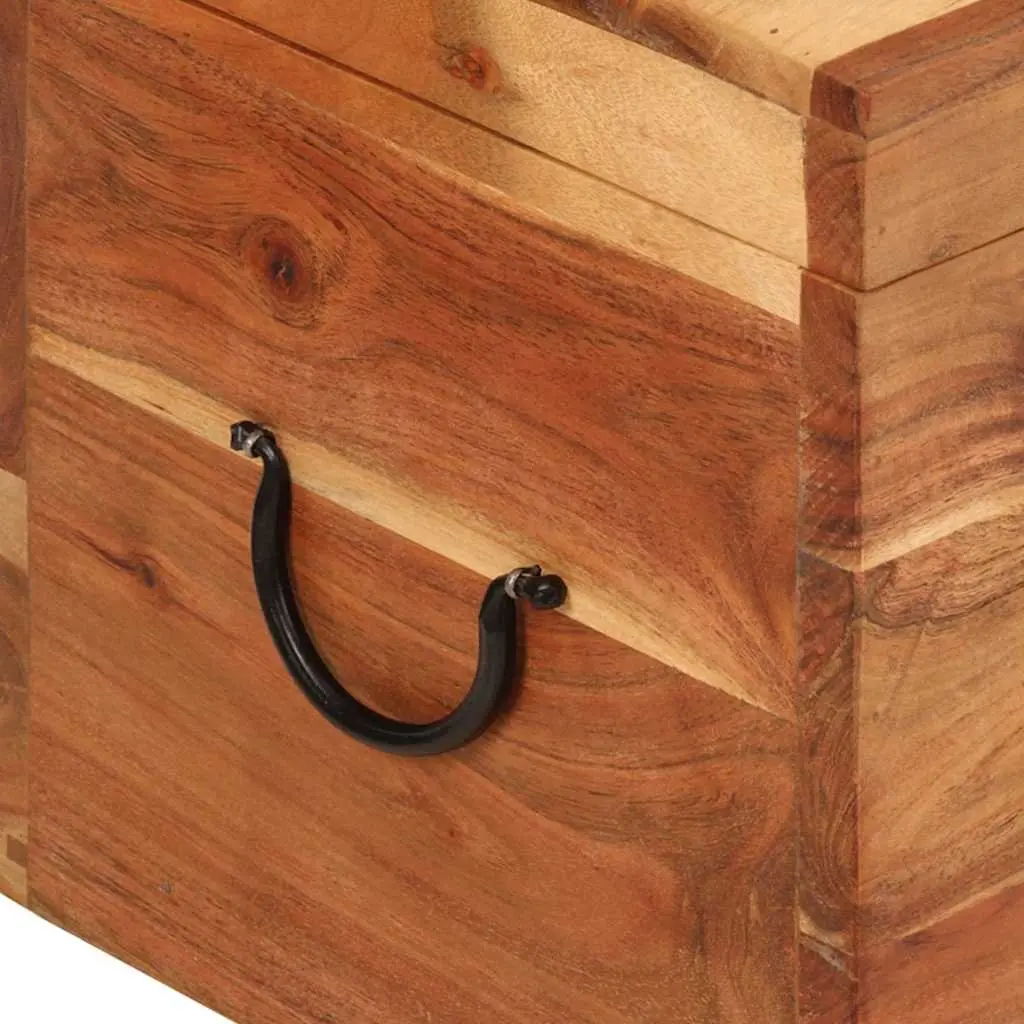 Storage Chest Solid Wood Acacia 39x28x31cm Brown