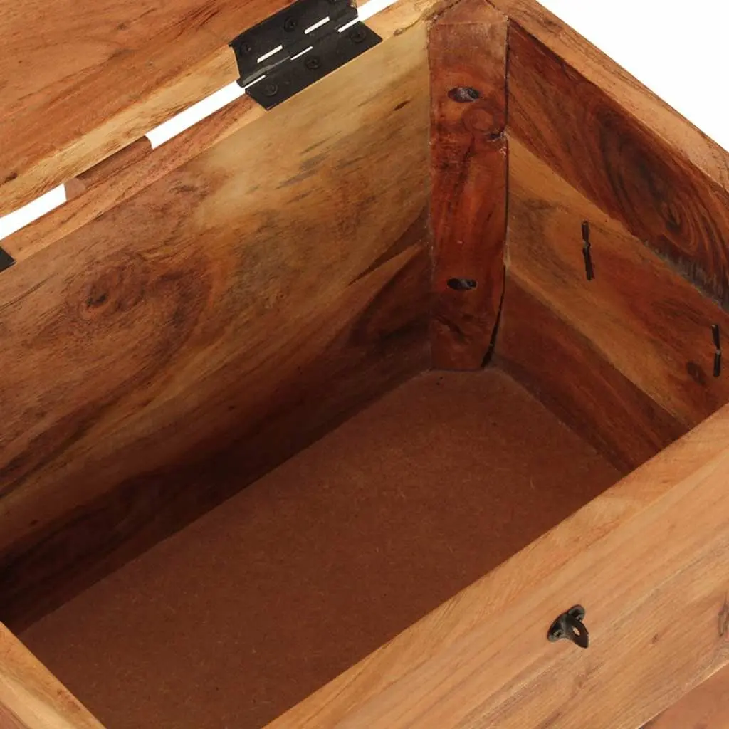 Storage Chest Solid Wood Acacia 39x28x31cm Brown