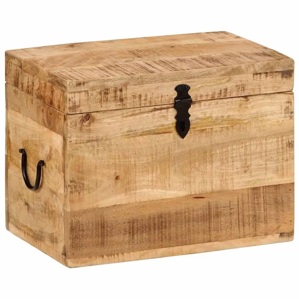 Storage Chest Antique Style Brown Solid Mango Wood 39x28x31cm
