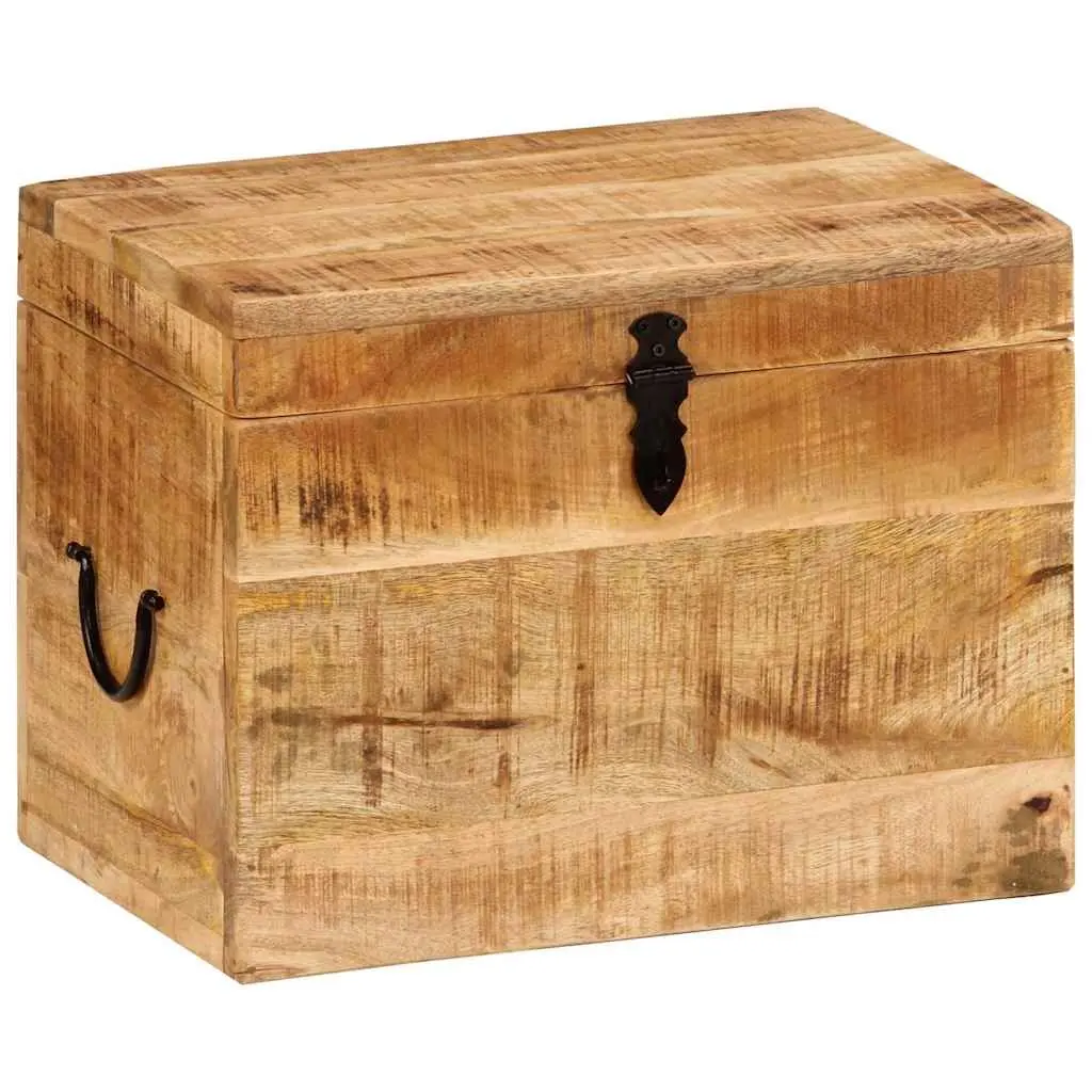 Storage Chest Antique Style Brown Solid Mango Wood 39x28x31cm