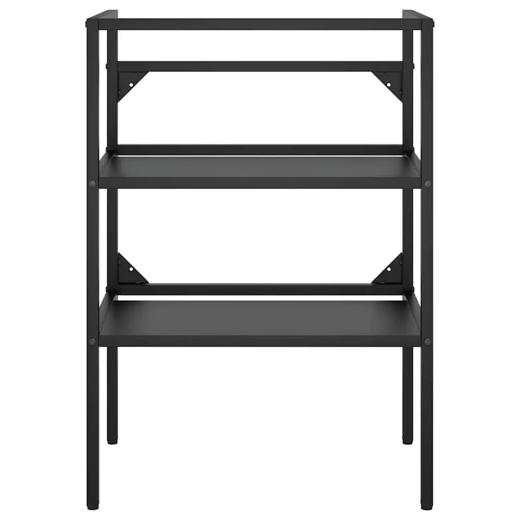 Black Bathroom Frame with Storage Benefits