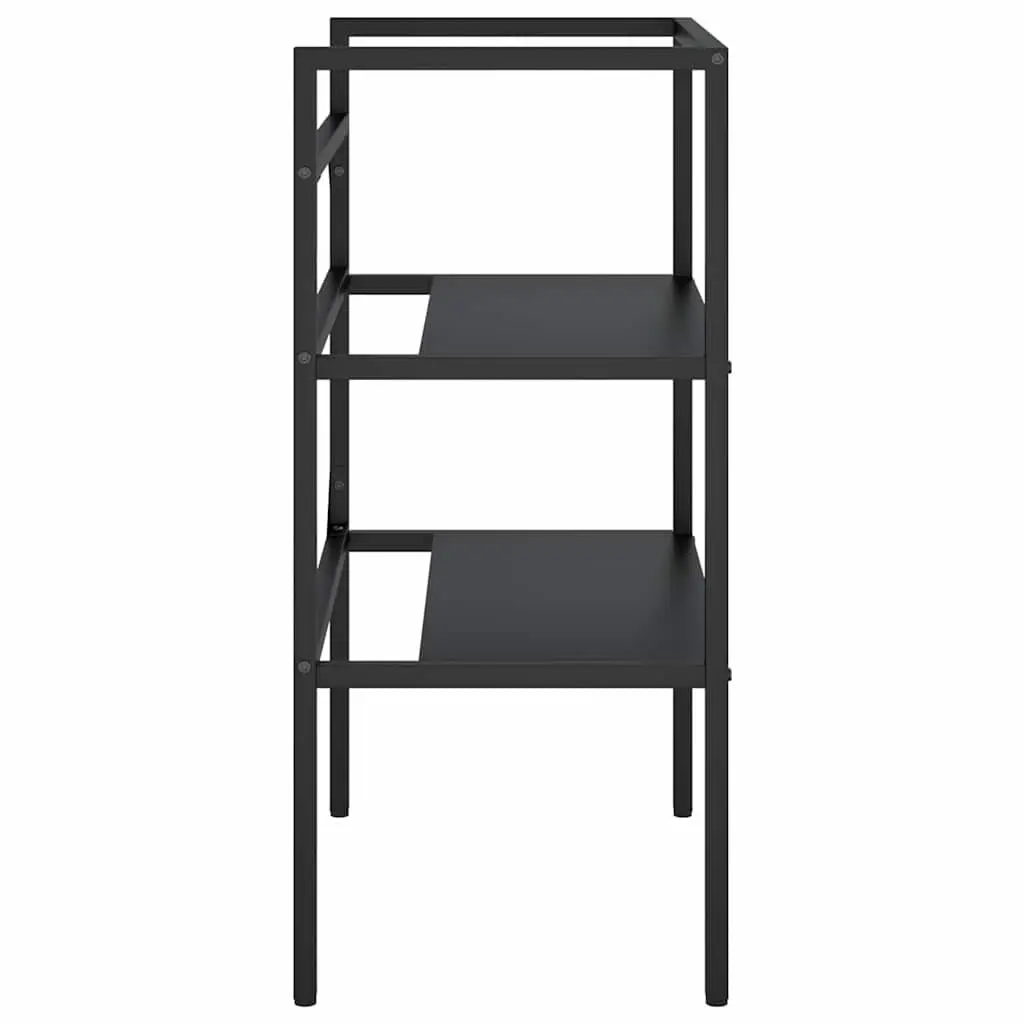 Black Bathroom Frame with Storage Benefits