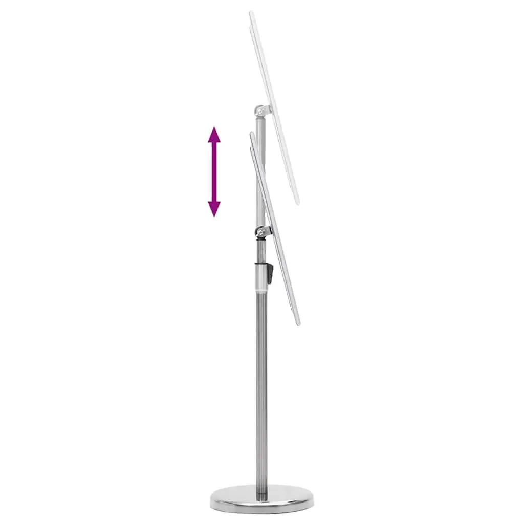 Poster Stand Height Adjustable Rotatable Silver 45 x 32.7 x 108 cm 2 Piece