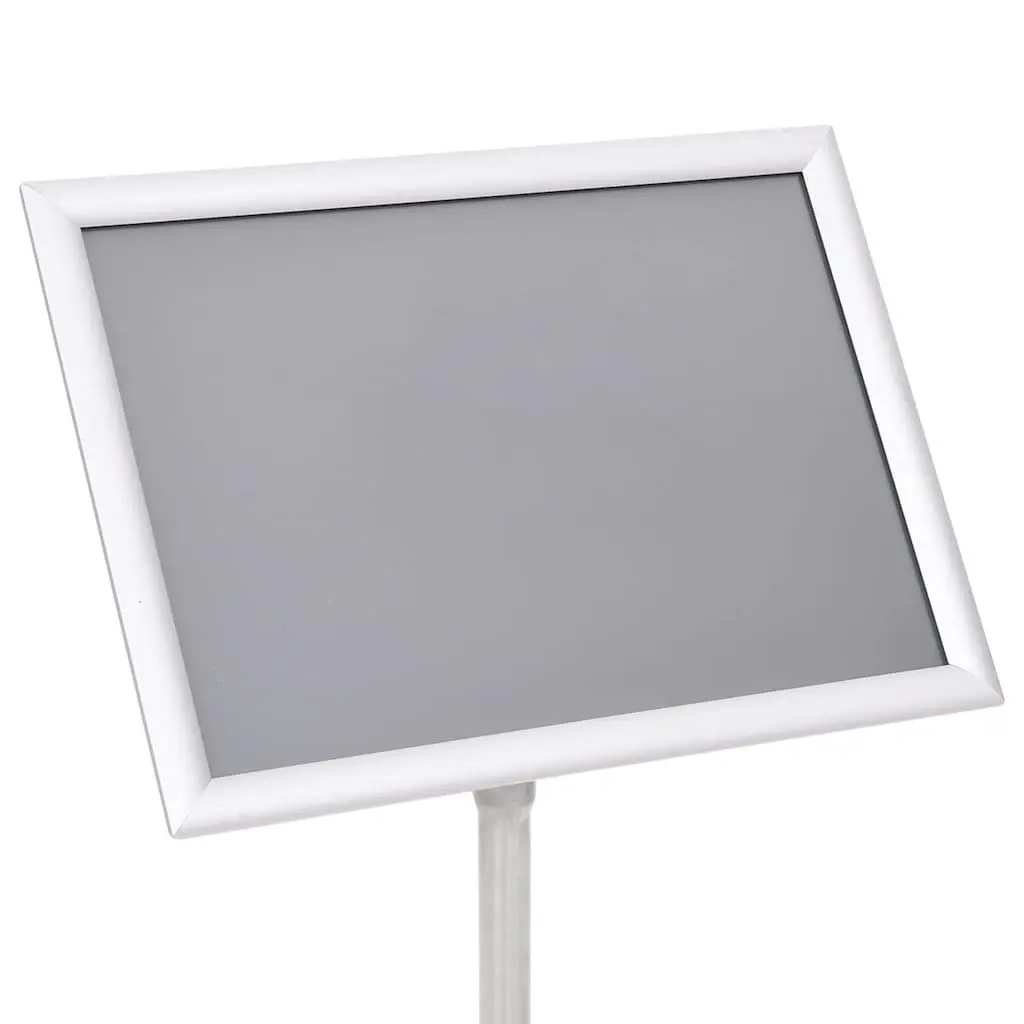 Poster Stand Height Adjustable Rotatable Silver 45 x 32.7 x 108 cm 2 Piece