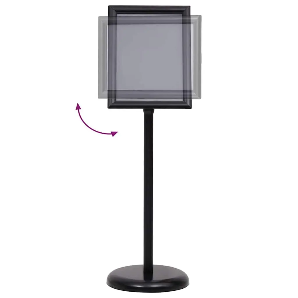 Poster Stand Height-Adjustable Rotatable 32.7 x 24 x 108 cm Black 2 Piece