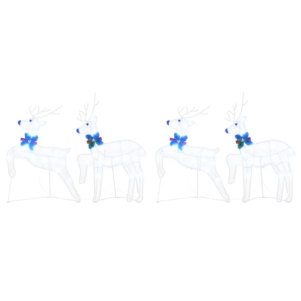 LED Reindeer Decorations 4 Pieces White Christmas Holiday Indoor Outdoor Lights