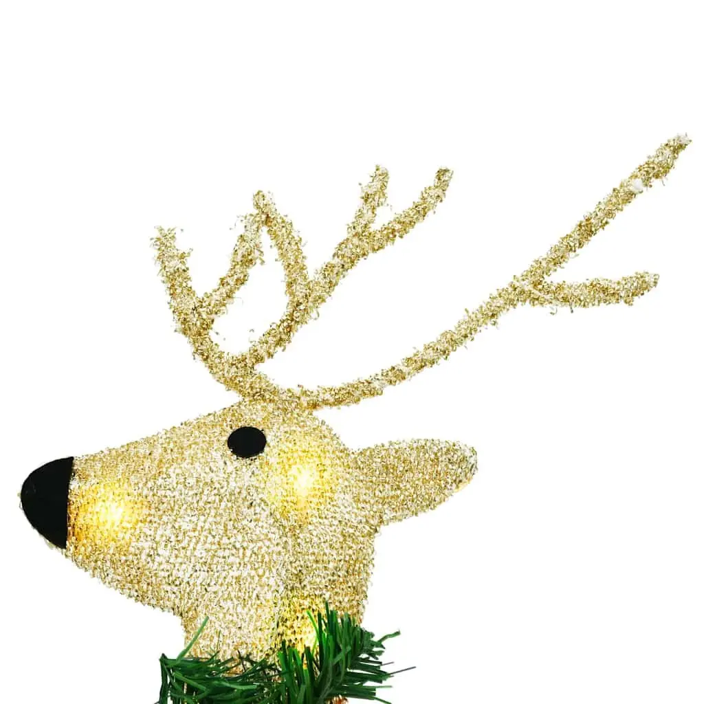 LED Reindeer Decorations 6 Pieces Gold Holiday Festive Lights