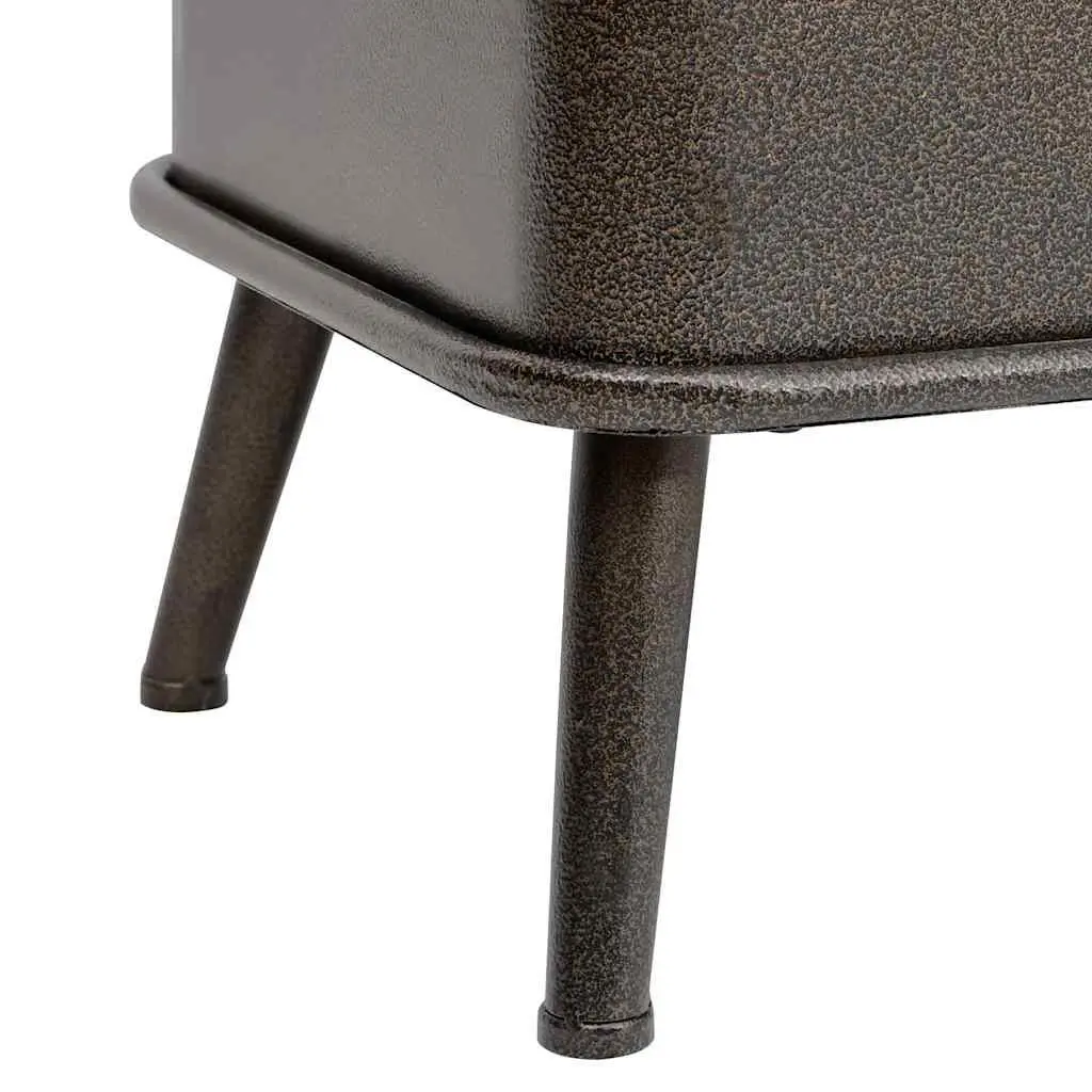 Storage Bench with Backrest 110cm Black Faux Leather