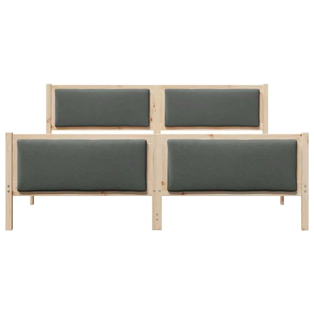 Bed Frame with Headboard Dark Grey 180 x 200 cm Fabric Upholstered Platform