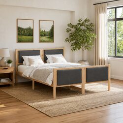 Reliable Bed Frame with Headboard for Modern Comfort
