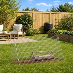 Silver Chicken Cage 110 x 55 x 55 cm - Durable and Weather-Resistant