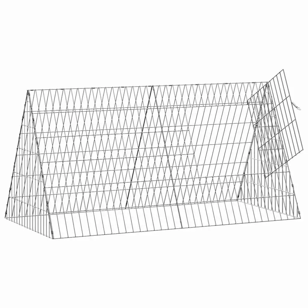 Chicken Cage Outdoor Silver 110 x 55 x 55 cm Galvanised Steel Small Animal