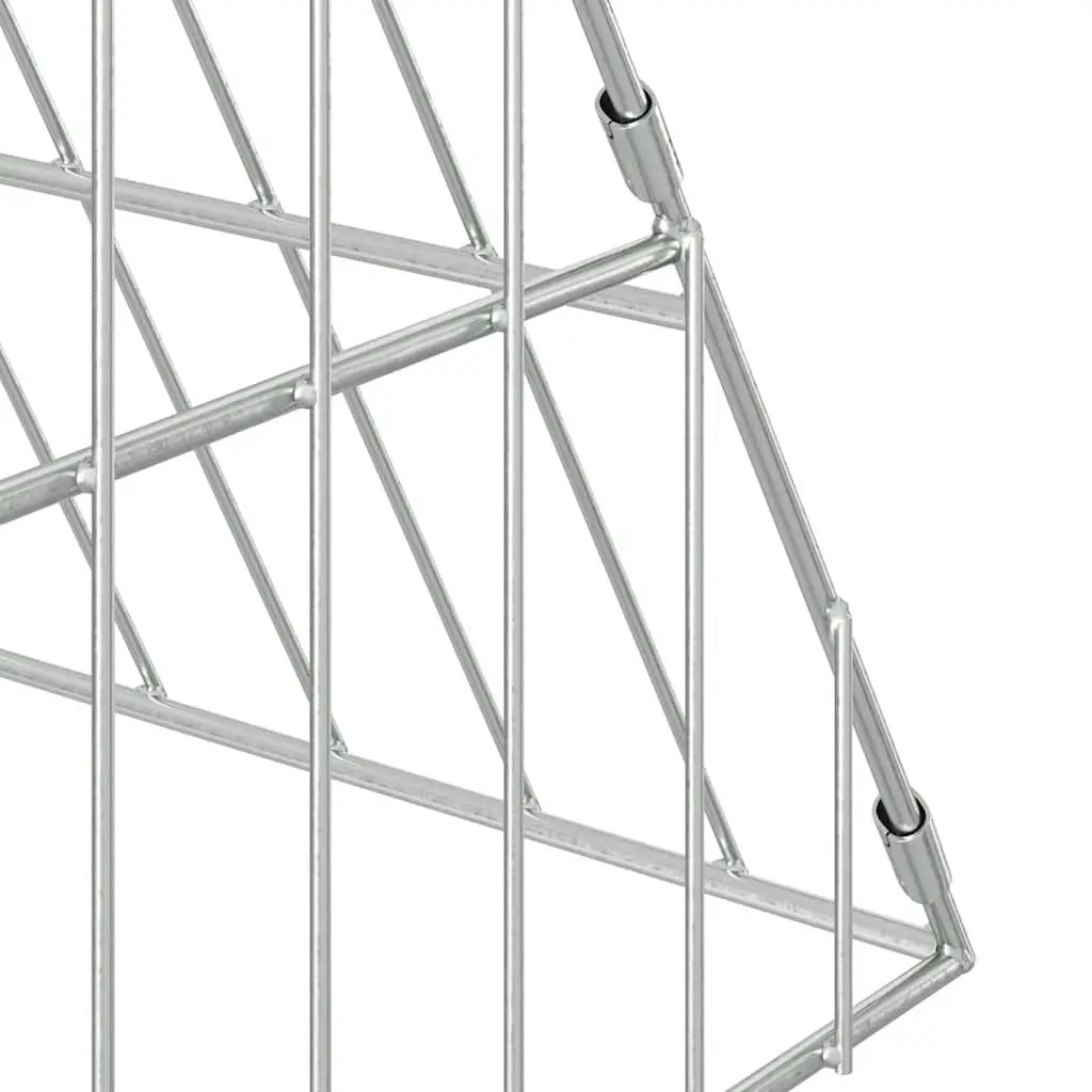 Chicken Cage Outdoor Poultry Coop 110x100x85cm Silver Galvanised Steel