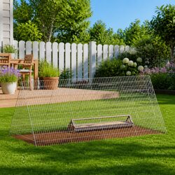 Reliable Outdoor Chicken Cage in Silver for Your Poultry