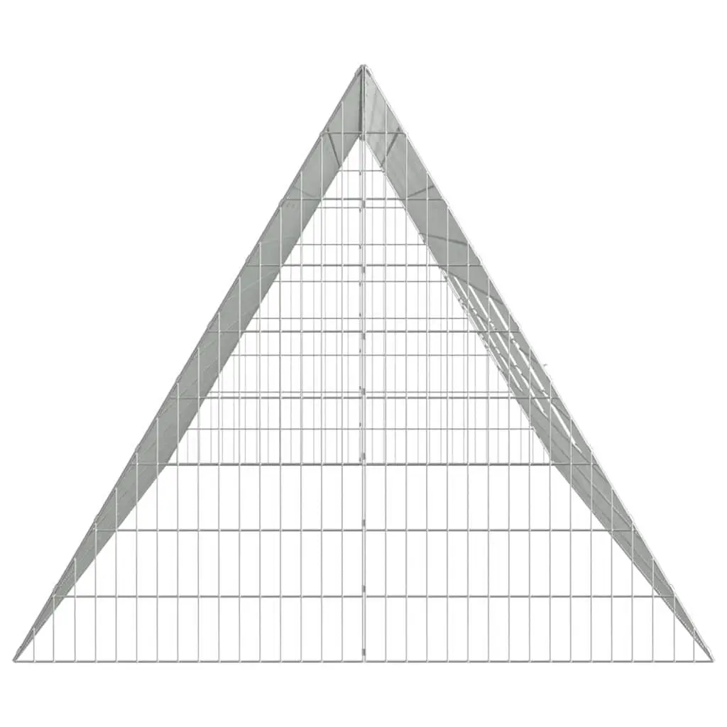 Chicken Cage Outdoor Poultry Housing 430 x 100 x 85 cm Silver Galvanised Steel