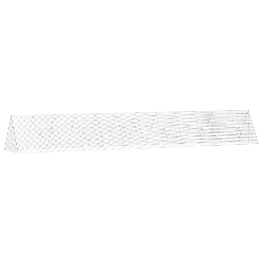 Chicken Cage Outdoor Poultry Run 650 x 100 x 85 cm Silver Galvanised Steel