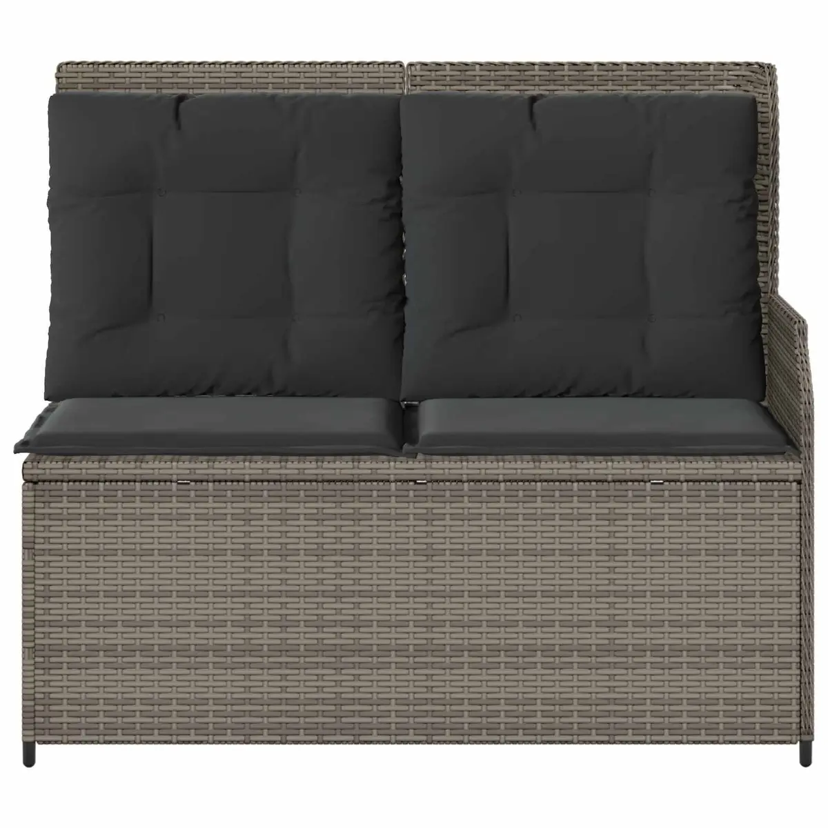 Grey Garden Bench with Cushion for Comfort