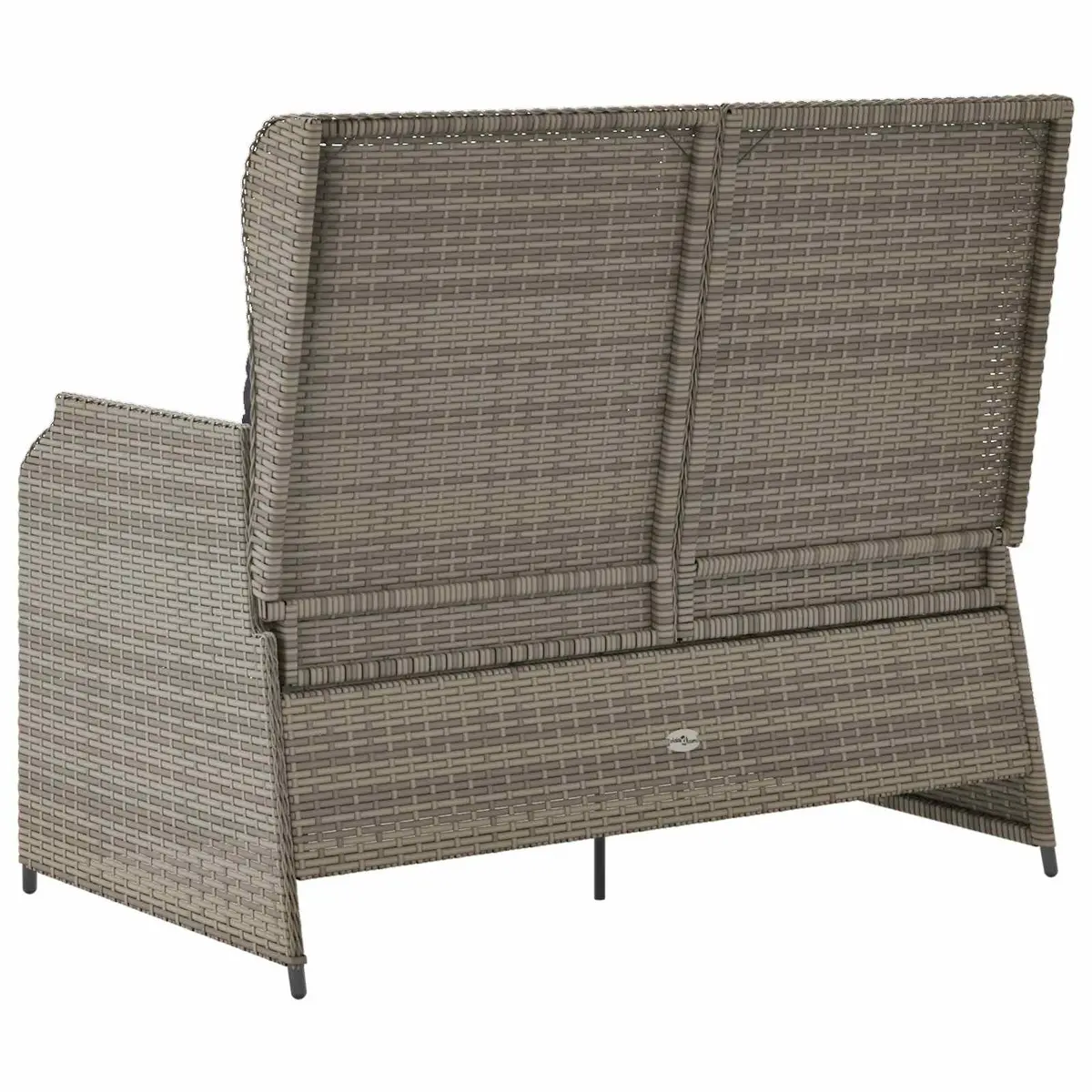 Grey Garden Bench with Cushion for Comfort
