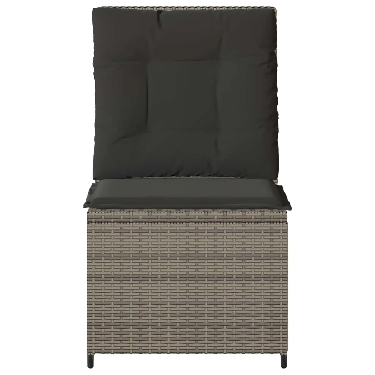 Garden Sofa Reclining Outdoor Patio Furniture Grey Poly Rattan