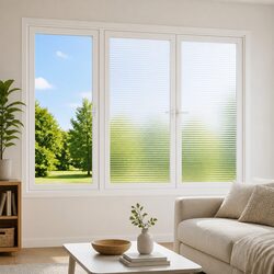 Self-Adhesive Frosted Window Film Stripes Privacy Sticker Decor 90 x 1000 cm