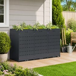 Reliable Wheelie Bin Storage with Planter Roof
