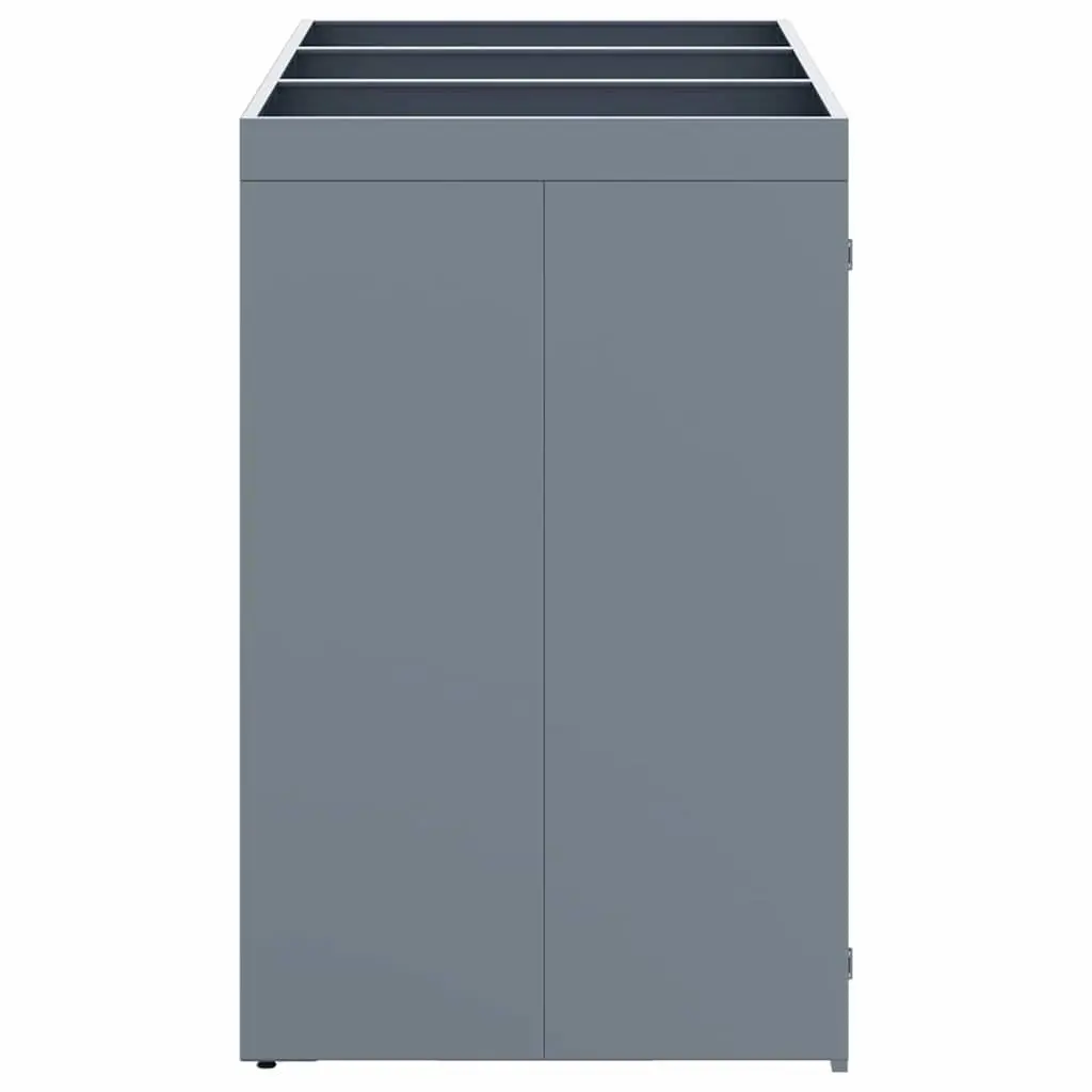 Wheelie Bin Storage Outdoor Garden Waste Container for 3 Bins Light Grey