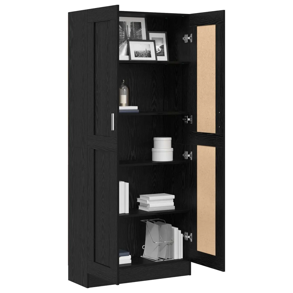 Black Oak Book Cabinet