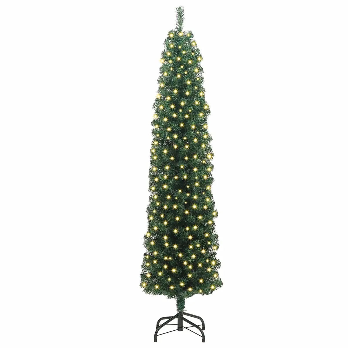 Artificial Christmas Tree 180cm Green Cone Shape 300 LED Lights