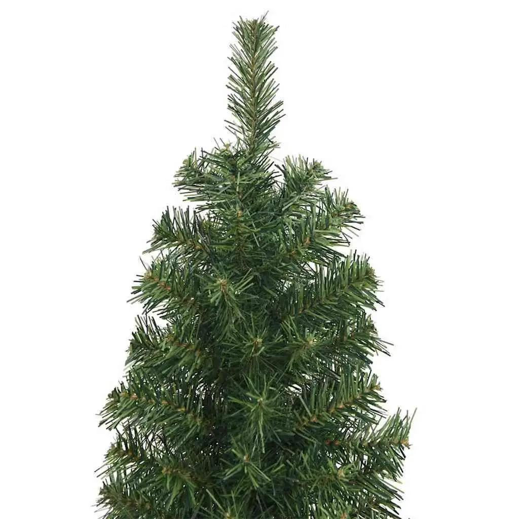Artificial Christmas Tree Cone Shape 240cm Green with 300 Warm White LEDs and Stand