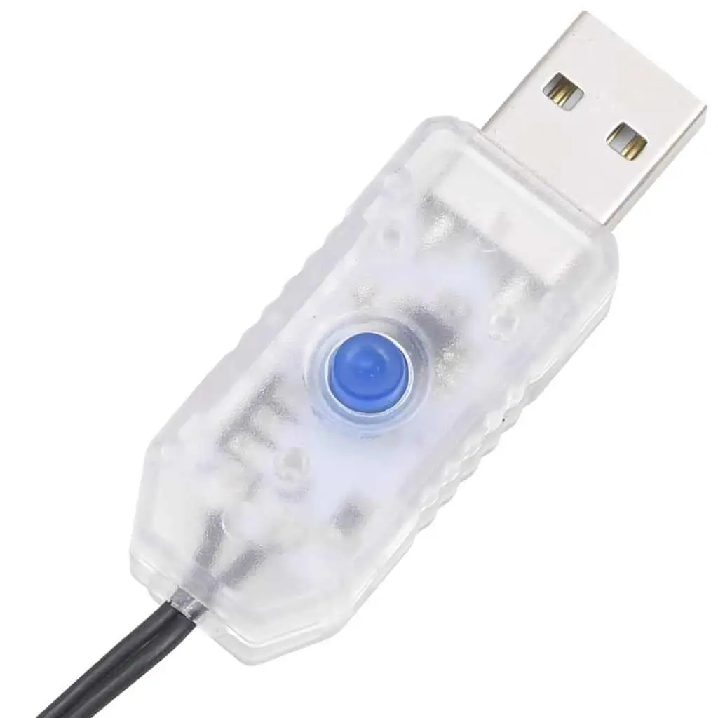 Artificial Christmas Tree Cone Shape 240cm Green with 300 Warm White LEDs and Stand