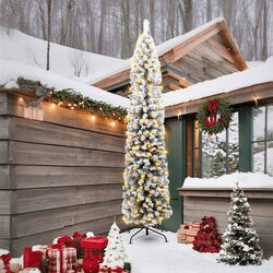Durable 240cm Green Artificial Tree with LED Lighting