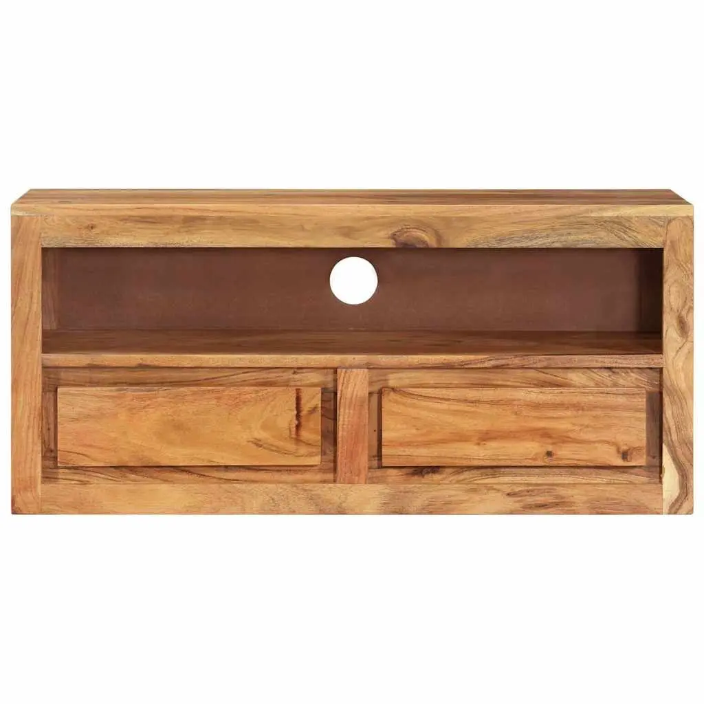 Solid Wood TV Cabinet Brown 88x30x40cm Acacia Storage Shelf Entertainment Stand