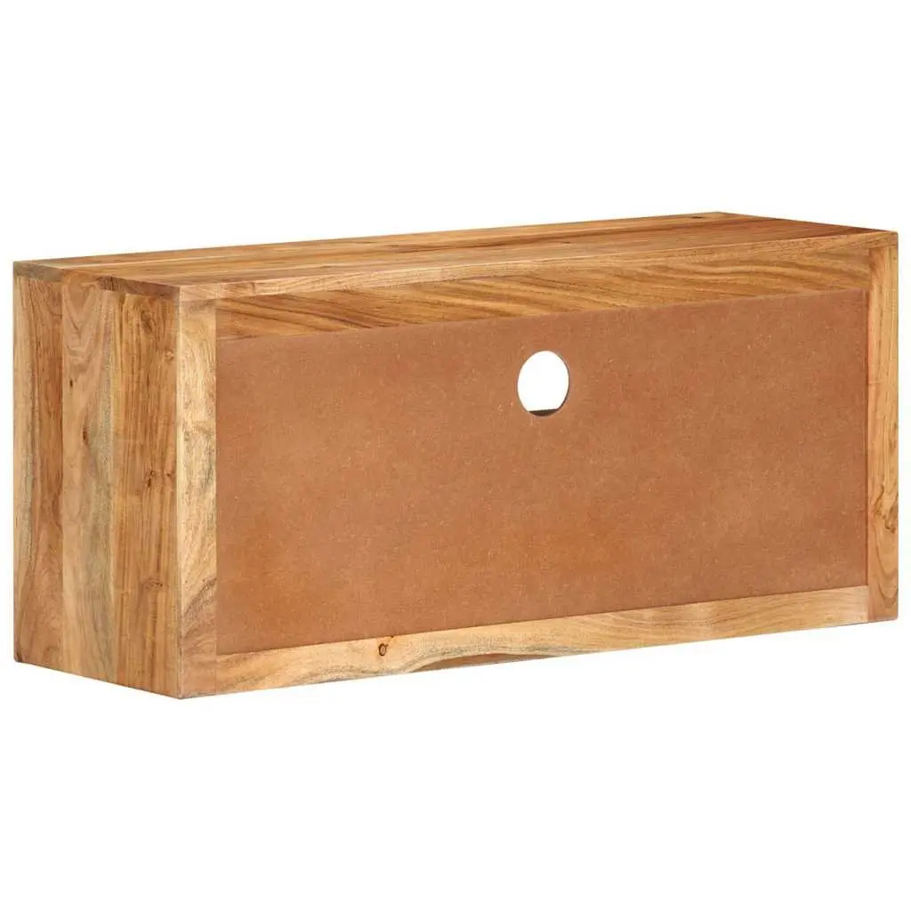 Solid Wood TV Cabinet Brown 88x30x40cm Acacia Storage Shelf Entertainment Stand