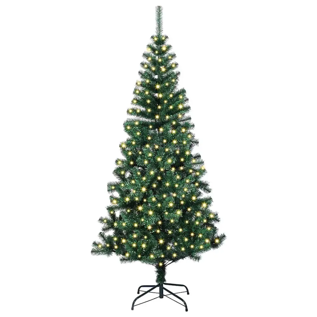 Green Cone Shaped LED Lights USB Powered Christmas Tree 240cm Artificial Pre-lit Decor