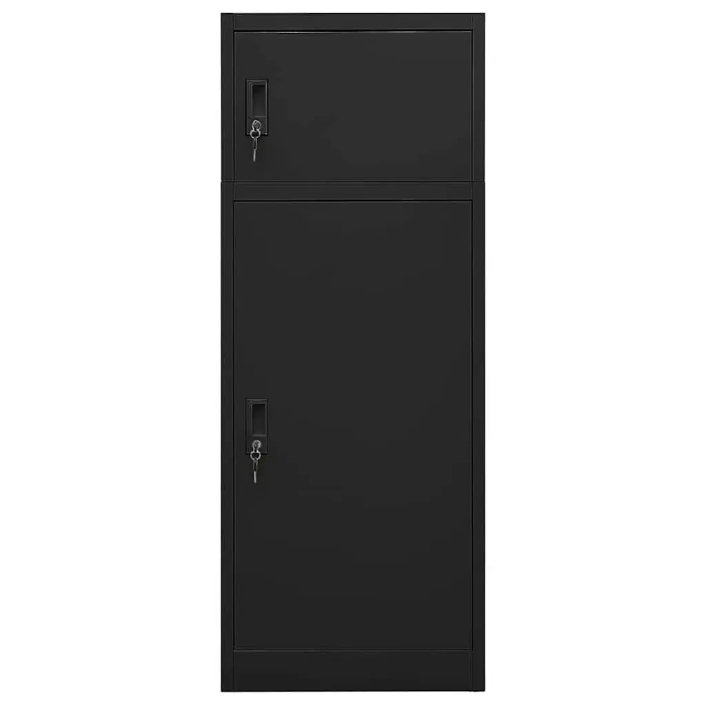 Saddle Cabinet Storage Locker for Horse Tack 53 x 53 x 140 cm Black Steel