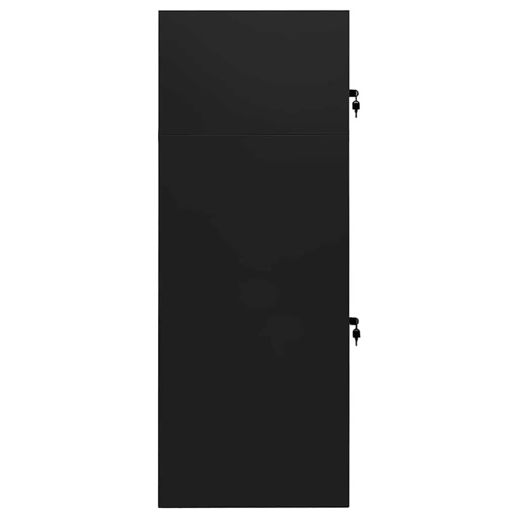 Saddle Cabinet Storage Locker for Horse Tack 53 x 53 x 140 cm Black Steel