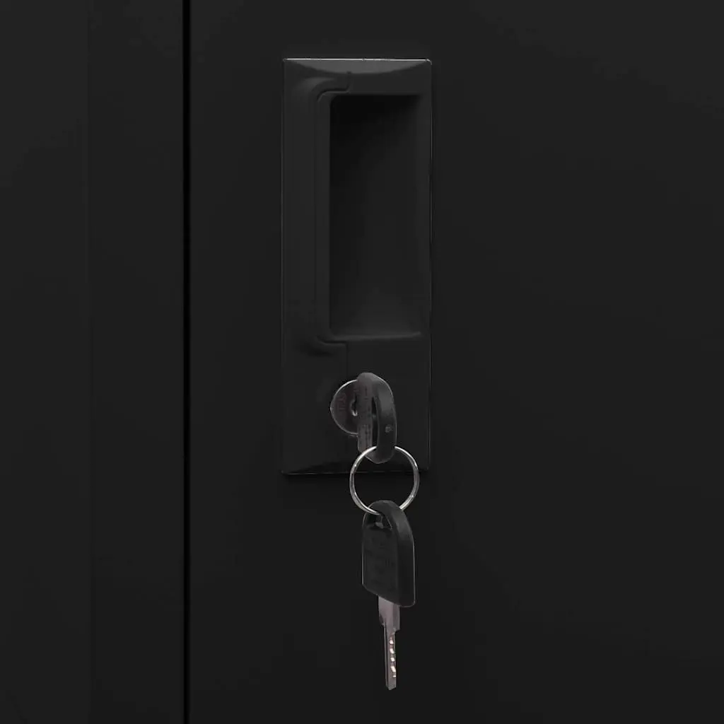 Saddle Cabinet Storage Locker for Horse Tack 53 x 53 x 140 cm Black Steel