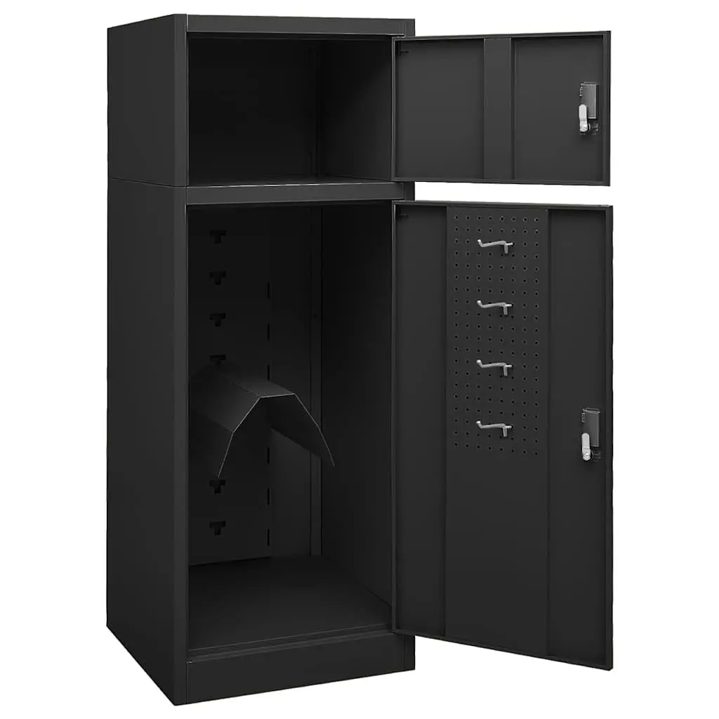 Saddle Cabinet Storage Locker Tack Room Equipment 53x53x140cm Anthracite